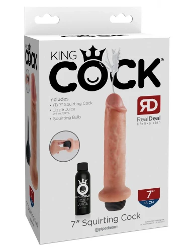 Фаллоимитатор с имитацией семяизвержения 7" Squirting Cock - 21,6 см.