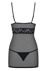Прозрачная сорочка с бусинками на лифе