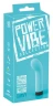 Бирюзовый мини-вибратор с загнутой головкой Power Vibe Curvy - 12 см.