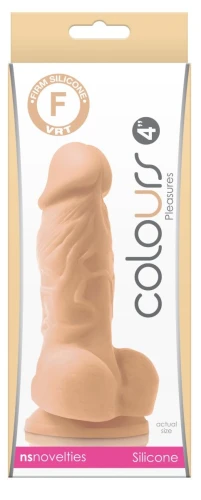Телесный фаллоимитатор на присоске Pleasures 4" - 14,2 см.