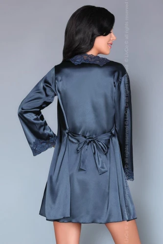 Роскошный ночной комплект Jacqueline: пеньюар, сорочка и трусики-стринги