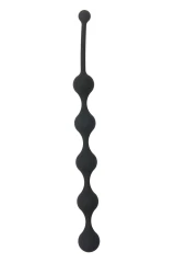Чёрная анальная цепочка SEE YOU FIVE BEADS ANAL - 28,1 см.