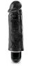 Чёрный вибратор-реалистик 5" Vibrating Stiffy - 16,5 см.