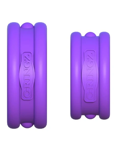 Набор из двух фиолетовых эрекцонных колец Max Width Silicone Rings