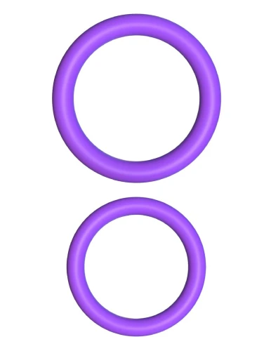 Набор из двух фиолетовых эрекцонных колец Max Width Silicone Rings