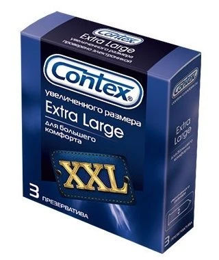 Презервативы увеличенного размера CONTEX Extra Large - 3 шт.