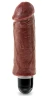 Коричневый вибратор-реалистик 5" Vibrating Stiffy - 16,5 см.