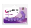 Фиолетовая анальная цепочка SEE YOU CANDY CANE ANAL BEADS - 13,1 см.