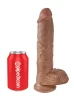 Фаллоимитатор-мулат с мошонкой 10" Cock with Balls на присоске - 25,4 см.