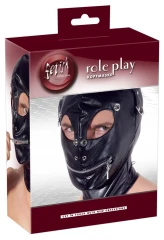 Маска на голову с отверстиями для глаз и рта Imitation Leather Mask