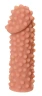 Телесная насадка на фаллос с бугорками Extreme Sleeve 010 L-size - 16,4 см.