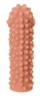 Телесная насадка на фаллос с бугорками Extreme Sleeve 010 L-size - 16,4 см.