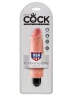 Телесный вибратор-реалистик 6" Vibrating Stiffy - 17,8 см.