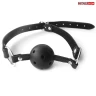Чёрный пластиковый кляп-шарик Ball Gag