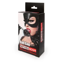 Чёрный пластиковый кляп-шарик Ball Gag