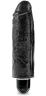 Чёрный вибратор-реалистик 6" Vibrating Stiffy - 17,8 см.