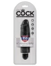 Чёрный вибратор-реалистик 6" Vibrating Stiffy - 17,8 см.