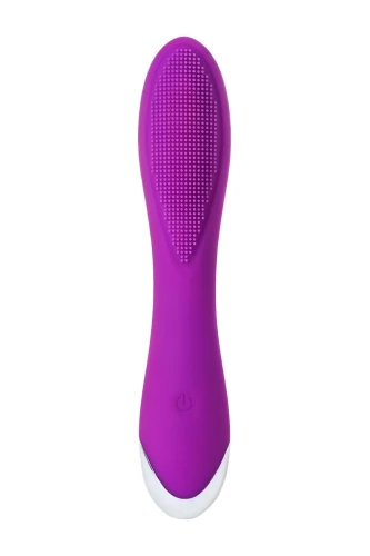 Фиолетовый вибратор с ресничками JOS DESI - 18,5 см.