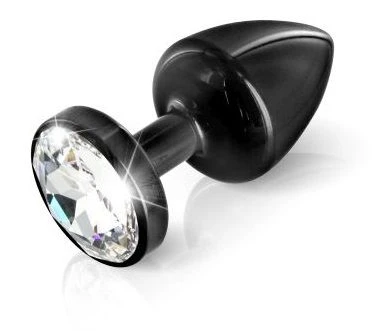 Чёрный алюминиевый анальный плаг ANNI round black T1 - 6 см.