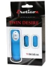 Два голубых виброяйца Twin Desire с пультом
