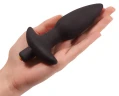 Чёрная анальная пробка с вибрацией Vibrating Butt Plug - 14,5 см.