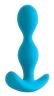 Голубая анальная пробка с двумя звеньями Ace II Plug - 10,2 см.