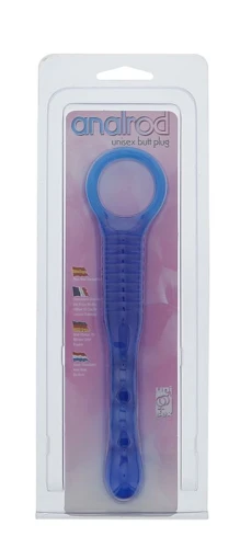 Голубой анальный стимулятор TAPERED ANAL ROD BLUE - 14,5 см.