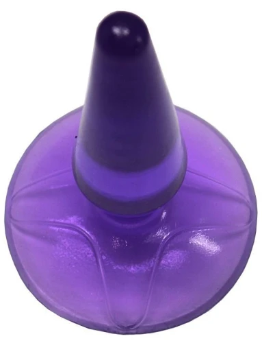 Фиолетовая анальная пробка Butt Plug на присоске - 11 см.