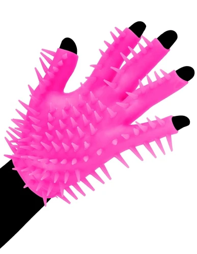 Розовая перчатка для мастурбации Luv Glove