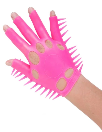 Розовая перчатка для мастурбации Luv Glove