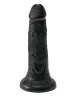 Чёрный анальный фаллоимитатор на присоске 5" Cock - 14 см.