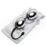 Серебристо-чёрные вагинальные шарики Inner Goddess Silver Jiggle Balls