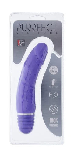 Фиолетовый вибратор PURRFECT SILICONE VIBRATOR 6INCH PURPLE