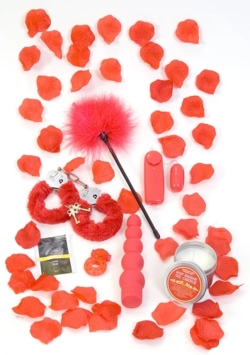 Подарочный набор секс-игрушек и аксессуаров RED ROMANCE GIFT SET