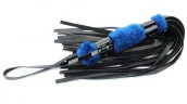 Нежная плеть с синим мехом BDSM Light - 43 см.