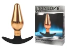 Золотисто-чёрная анальная каплевидная втулка - 10,9 см.