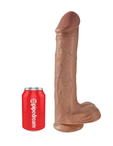 Фаллоимитатор-мулат на присоске 13" Cock with Balls - 35,6 см.