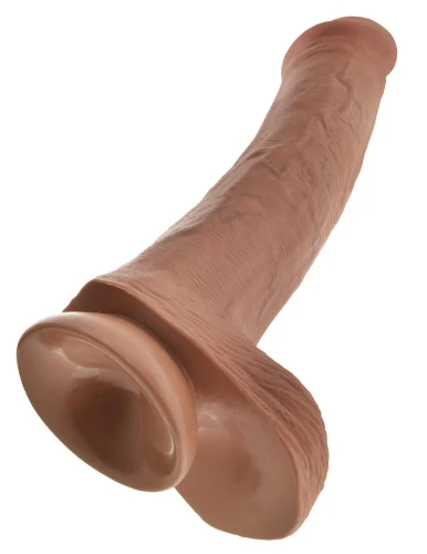 Фаллоимитатор-мулат на присоске 13" Cock with Balls - 35,6 см.