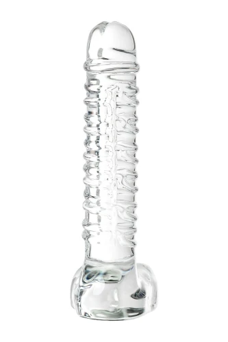 Стеклянный прозрачный фаллоимитатор Sexus Glass - 21 см.