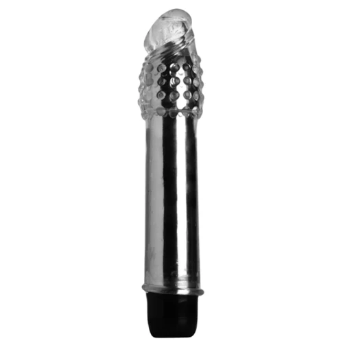 Прозрачная насадка с массажными точками Size Matters - 14 см.