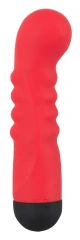 Красный вибратор с 10 режимами вибрации Colorful Joy Ripple - 16,5 см.