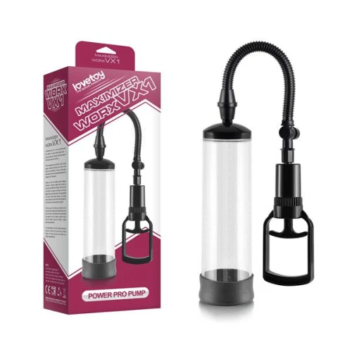 Вакуумная помпа с чёрным вкладышем Maximizer Worx VX1 Power Pro Pump - 20,3 см.