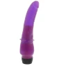 Фиолетовый вибратор с "юбочкой" шипов DDC PURPLE MULTISPEED VIBRATOR - 17,8 см.