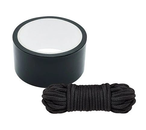 Комплект для связывания BONDX BONDAGE RIBBON & LOVE ROPE BLACK