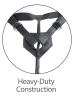 Кофейный поясной страпон Strap-On Harness with 9" Uncut Hollow Cock - 25,4 см.