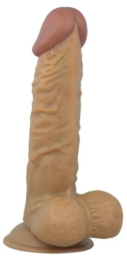 Реалистичный коричневый фаллоимитатор Sturdy Man - 16,5 см.