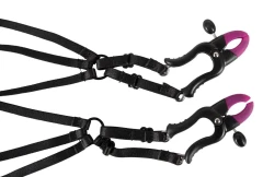 Декоративный бюстгальтер с зажимами на соски Bra with silicone nipple clamps