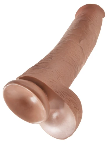 Кофейный фаллоимитатор-гигант 15" Cock with Balls - 40,6 см.