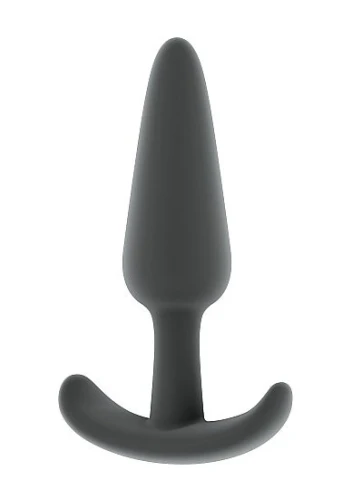 Серый анальный стимулятор Butt Plug No.29 - 12,5 см.