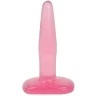 Гелевая анальная пробка розового цвета Crystal Jellies Small Butt Plug - 11,5 см.